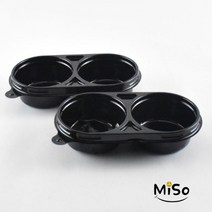 DSH-2구소스용기 소스용기2칸 일회용2칸용기 2칸소스통 2구소스통 소스포장 소스2칸포장용기 미니반찬용기 소스용기 200세트