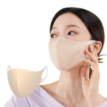 CLA 귀편한 소프트핏 새부리형 컬러 마스크 중형, 40매, 스킨베이지