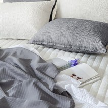 [라이크홈 쿨쿨 여름모음전] 시어서커 홑이불 S (150 x 200 cm), 솔리드쿨그레이