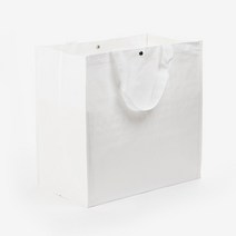 무지 타포린 가방 (대형) / 장바구니 쇼핑백, 화이트, 1개