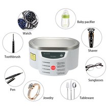초음파 안경 귀금속 세척기 고주파 진동 클리너 600ML 초음파 세척기 디지털 목욕 보석 안경 회로 기판 살, 01 EU 220V