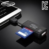 NM OTG04 모바일 OTG 카드리더기 블랙OTG카드리더기 USB카드리더기 SD카드리더기 블랙박스카드리더기 C타입카드리더기, 본상품