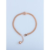 샤밍 구쯔 할로우 큐빅 커브 팔찌 14K 데일리 레이어드 금 골드 생일 선물 여자 친구