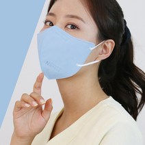 에어픽 KF94 컬러 새부리형 마스크 대형 더프 초콜릿 귀편한 숨편한 25매, 스카이 블루
