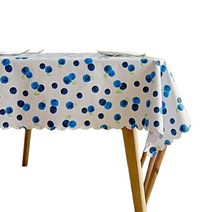 후아나야 방수식탁보 테이블보 2인 4인 6인용, 140x220cm, 블루베리