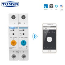 누전 배선 전기 차단기 30a 20a 배선용 63A Ewelink 단상 WIFI 에너지 미터 Kwh 계량 모니터링 회로 차단기 누설 방지 기능이있는 타이머 릴레이, 없음