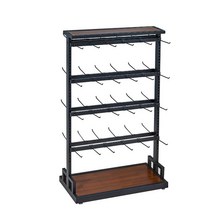 신발 가게 선반 전시대 매장 철재 슬리퍼 걸이 140cm, 상세 페이지 참고, 블랙 + 실버 후크 (50x100)