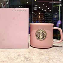 스타벅스 핑크 빈티지 커피잔, 핑크컵350ml+선물세트+별스푼