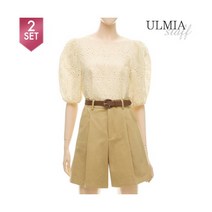 [율미아스탭] 아일렛블라우스 팬츠세트_S2M1BL5401