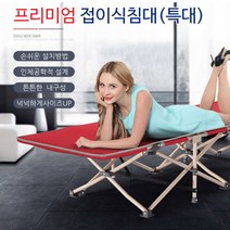 1인용 경량 접이식 이동식 소형 간의 식 접는 침대 좁은방 간편 스몰 저가 침대, 침대매트리스그레이