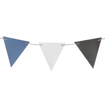 데코토닉 플레인 레더 가랜드, F (블루 + 화이트 + 차콜)