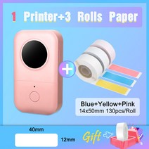 phomemo d30 mini label printer Portable pocket label maker price tag 플래너 스티커 무선 열전사 프린터 홈 오피스, 1pk 3 다채로운