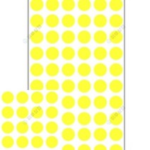 원형스티커 302 지름12mm 7매 노랑 카페스티커 포장스티커 예쁜스티커 타원형스티커 메모스티커 원형스티커제작