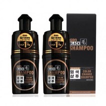 딱한번 새치 염색샴푸200ml 2개+비닐장갑12장 블랙모 THB무첨가, 딱한번 새치 염색샴푸200ml 2개+