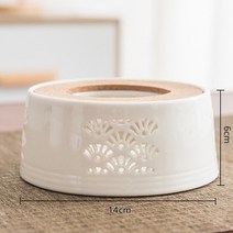 촛불난로 무선캔들워머 중공 히터 차 따뜻하게 스토브 주전자 홀더 가열베이스 세라믹 차, 04 D