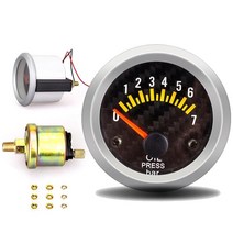 디지털 압력 게이지 연료 오일 유압 센서 프레스 12v 52mm 0-7 bar 자동차, 오일 압력 게이지
