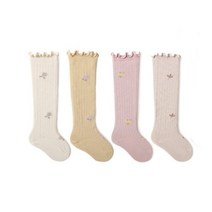 1+1 베이비 유아 아기 니삭스 4 Color 양말 신생아 6개월 돌아기