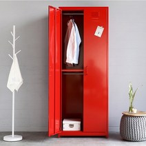 마켓비 MKB 캐비넷 2단옷장 수납장 철제옷장 스터디카페 사물함 골프락카 4종택1, 화이트