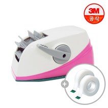3m 스카치 원터치 테이프 디스펜서 핑크 + 리필 2롤, 없음