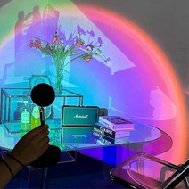 원룸 싸이키 감성 색조명 LED 파티 미러볼 아이방 오로라 우주 별자리 선셋 무드등, 선셋옐로우