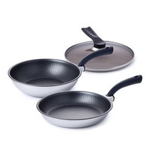알텐바흐 헥사 통5중 스테인레스 프라이팬+궁중팬+유리커버 26cm 3P세트, 단품