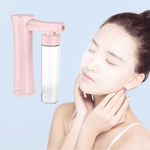 keka 나노 미스트기 수분공급기 고압 주입식 피부 관리 홈케어 휴대용, 핑크