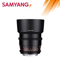 삼양 VDSLR 85mm T1.5 ll 소니 미러리스 DSLR 카메라 영상 촬영 렌즈, 캐논