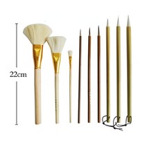 도자기공예 도자기트레이 실리콘몰드 세라믹 아트 브러시 jingdezhen 그림 유약 underglaze 컬러 드로잉 채우기 컬러 후크 라인 펜, 9개