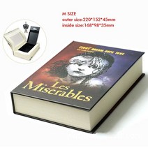 금속 강철 아날로그 클래식 북 스타일 휴대용 비밀 사무실 스마트 소형 미니 가정 금고 현금보관 작은 업소 비자금 보관, 작은 사이즈 m