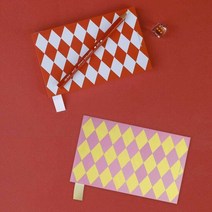 예쁜 가로형 체크 디자인 다이어리 연말 친구 선물, 단품