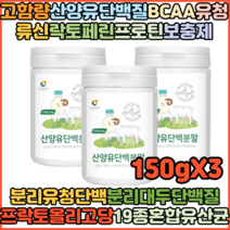 고함량 고단백 온가족 프로틴파우더 산양유단백분말 유당불내증 단백질쉐이크 보충제 150gX3