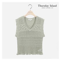 [국내정식매장] 써스데이아일랜드 티셔츠 [Thursday Island] 여성 소매 프릴 스카시 베스트(T214MVT232W)