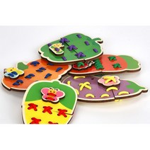 집중놀이 유아원목교구 실꿰기 줄장난감 수조작 애기 어린이교구 어린이집교구 줄끼우기 끼우기