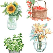 DIY 명화그리기 워터아트 시리즈 - 40cmX50cm, 선택05워터아트민트버킷