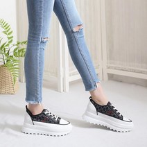 아크라 베로나 여성 키높이 스니커즈 통굽 운동화 슬립온 6cm