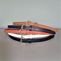  15mm 오링 버클 원피스 바지 스커트 재킷용 소가죽 베이직 슬림 벨트