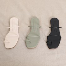 신블리 슬림라인 쪼리 슬리퍼 1cm(베이지 그린 블랙)