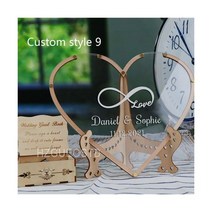 하트 독특한 웨딩 Mr Mrs 게스트 북 장식 메모리 드롭 박스 서명 아크릴 대안, Custom Style 9
