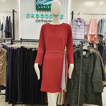 크로커다일레이디 올리비아하슬러 고급스럽고 우아한 벨트있는 레드원피스