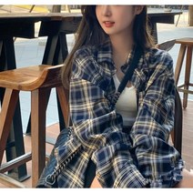 체크 긴팔 셔츠 SH299