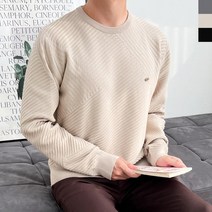 라운드넥 골프니트 아빠 골지 맨투맨티 중년남성니트
