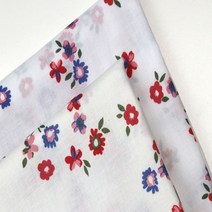 시원한 잔꽃무늬 면직기 50수 원피스 치마 셔츠 여름의류 이쁜원단 좋은원단, 백아이화이트