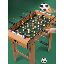 테이블 축구 게임기 더블 손잡이 핸들 소형 가정 싸커, E 대형 6폴 축구 보드 게임