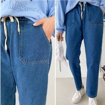 바이강 여성용 밴딩 데님팬츠 청바지