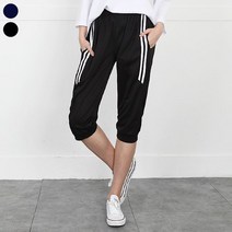 코디제이 여자 트레이닝바지 2선7부팬츠 데일리룩 7부바지 여름바지 남녀공용