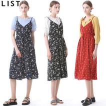 [리스트(LIST)] 플로럴 프린트 슬립 원피스 (택가격 158000원)