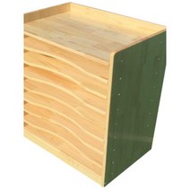 다용도 지류함 8단 도화지 수납장 스케치북 보관함, 나무 60x40x80cm 8단