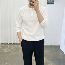 아도르클래식 드릴 3버튼 노카라 헨리넥 긴팔티