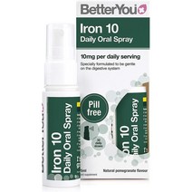 영국 베러유 BetterYou 철분 10mg 데일리 액상 스프레이 석류맛 25ml, 5팩