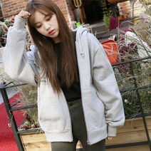 K.ONLINE SHOP여성 후드티 집업 점퍼 오버핏후드 아우터 학생 hi37 후드티 후드집업 가디건